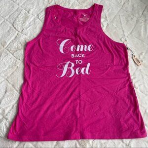 Victoria’s Secret | Hot Pink “Come Back To Bed” Racerback Tank Top | Size Medium